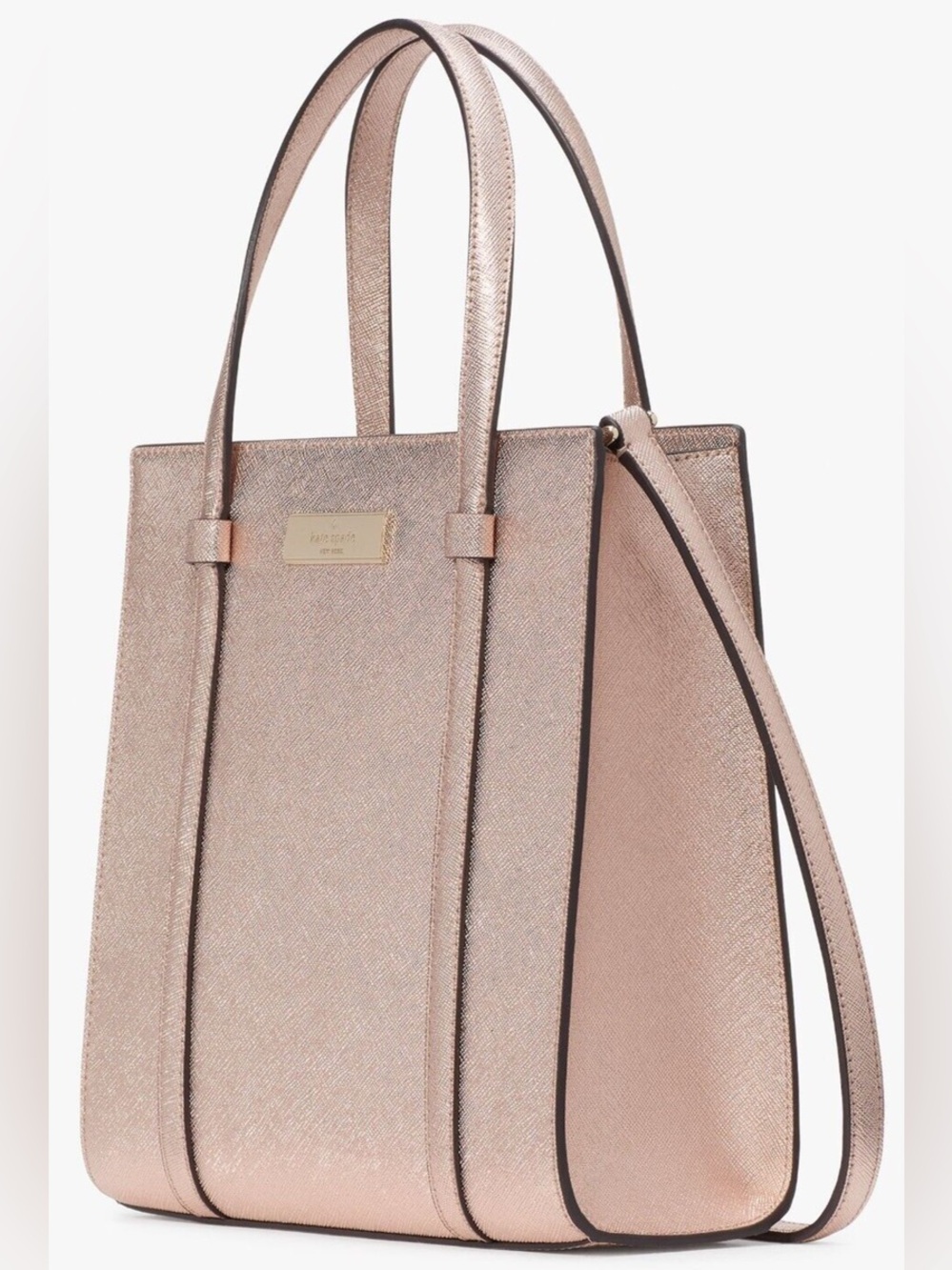 Kate Spade Kenzie Tote- Metallic Rose Gold color